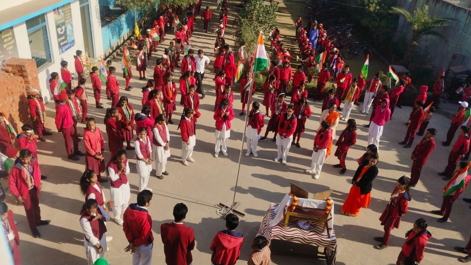 Dadda Public School Morning Assembly & Campus Courtyard